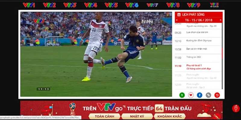 VTVGo - Ứng dụng xem trực tiếp bóng đá trên điện thoại tốt nhất hiện nay 